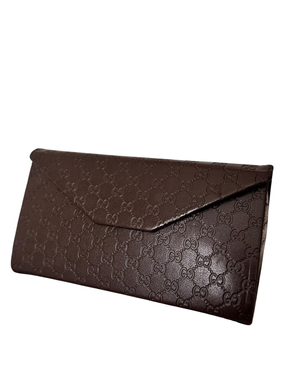 Gucci Leather Sunglasses Case Brown